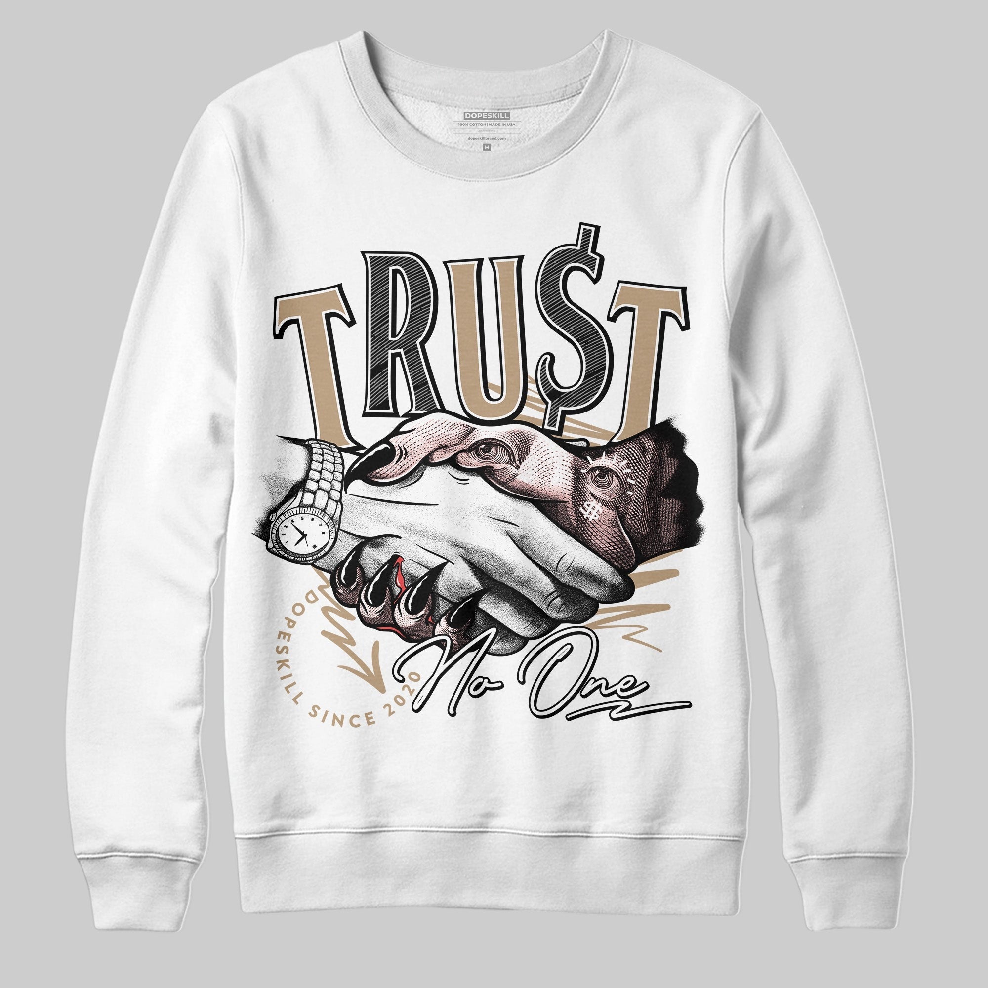 AIR FORCE 1 LINEN DopeSkill Sweatshirt Trust No One Graphic