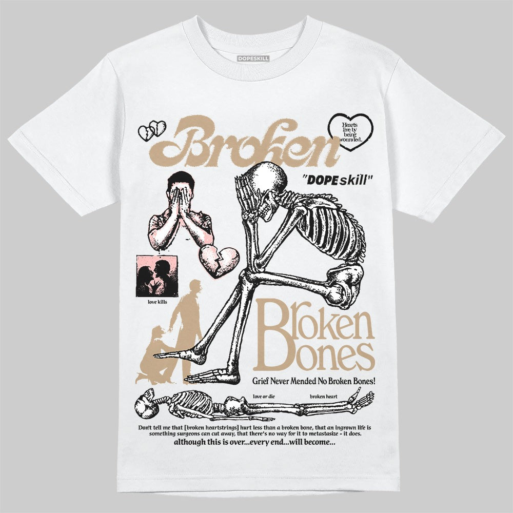 AIR FORCE 1 LINEN DopeSkill T-Shirt Broken Bones Graphic