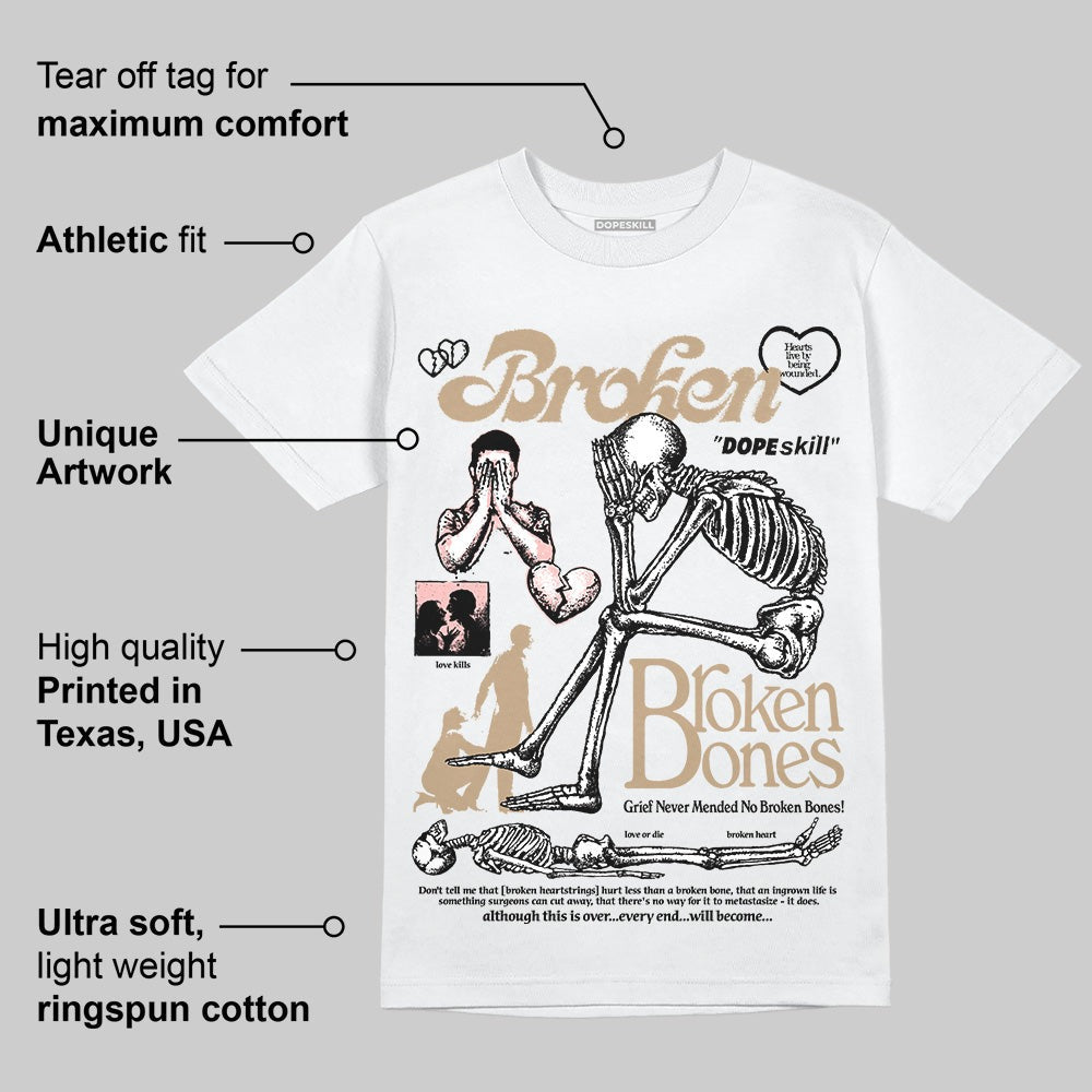 AIR FORCE 1 LINEN DopeSkill T-Shirt Broken Bones Graphic