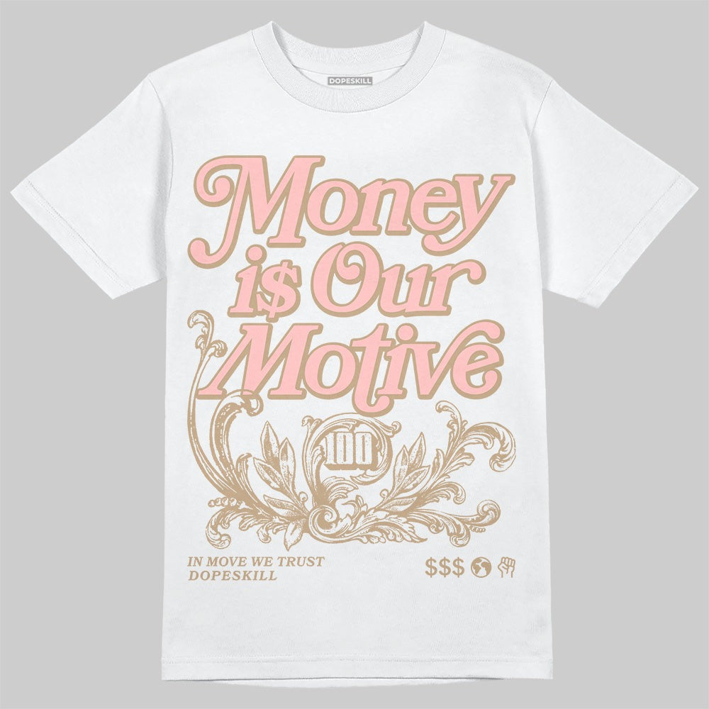 AIR FORCE 1 LINEN DopeSkill T-Shirt Money Is Our Motive Typo Graphic