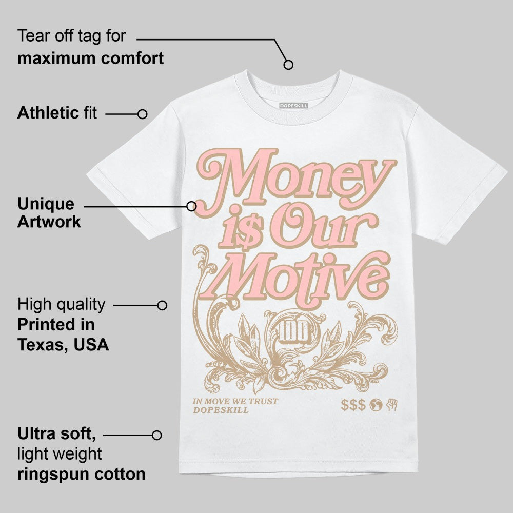 AIR FORCE 1 LINEN DopeSkill T-Shirt Money Is Our Motive Typo Graphic