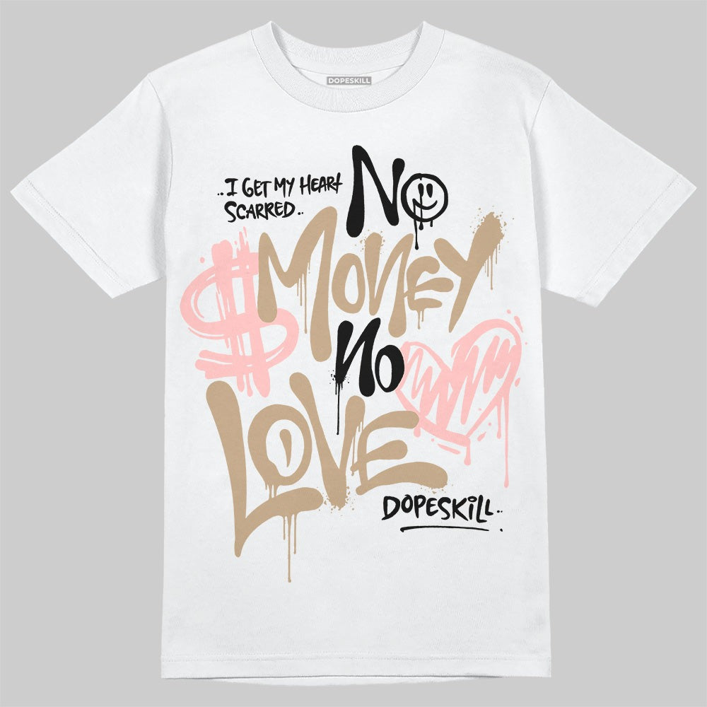 AIR FORCE 1 LINEN DopeSkill T-Shirt No Money No Love Typo Graphic