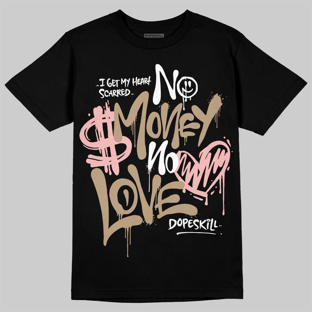AIR FORCE 1 LINEN DopeSkill T-Shirt No Money No Love Typo Graphic