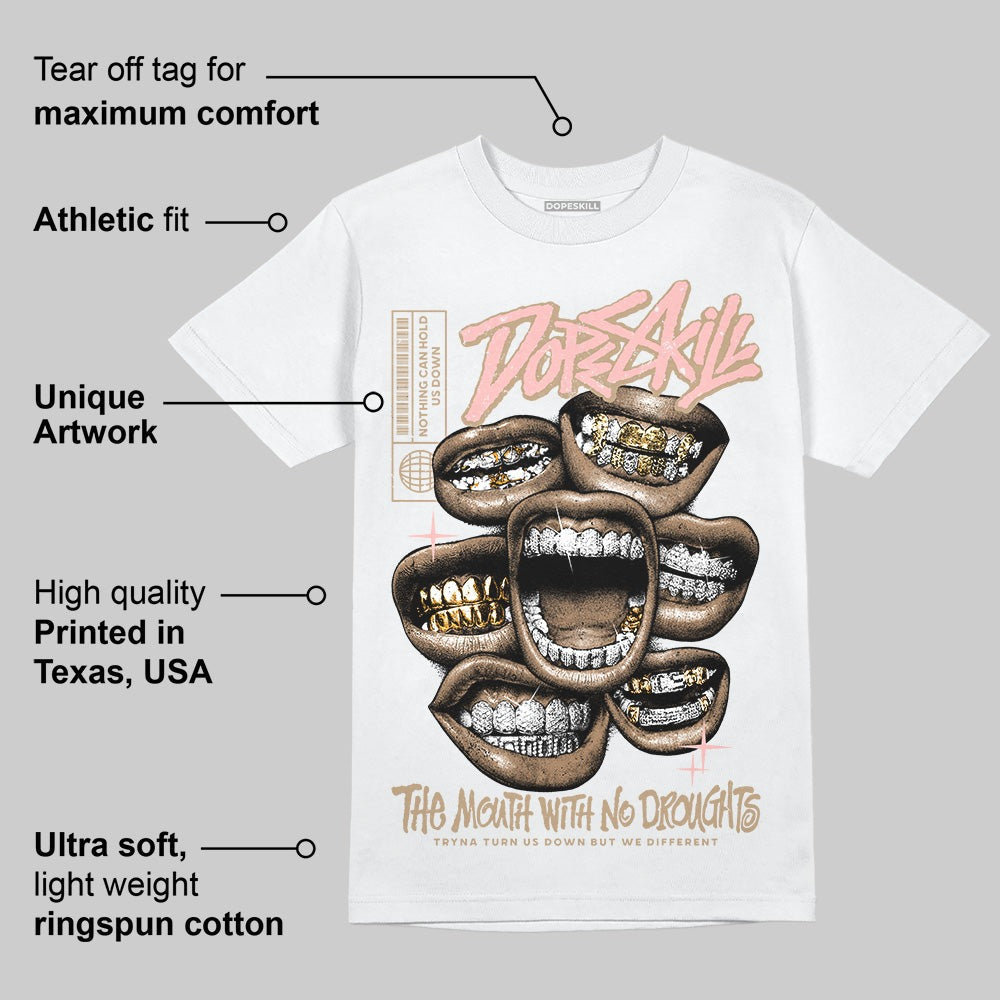 AIR FORCE 1 LINEN DopeSkill T-Shirt The Mouth With No Droughts Graphic