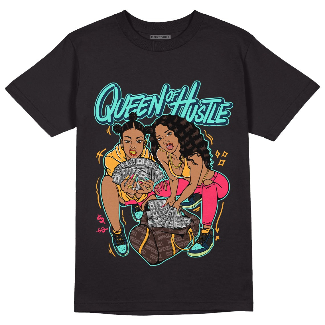 AJ 1 High OG Bio Hack DopeSkill T-Shirt Queen Of Hustle Graphic