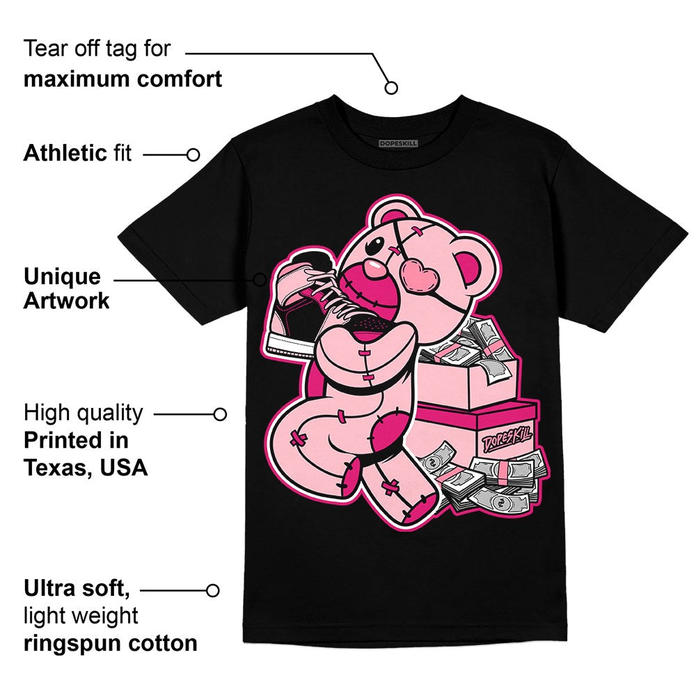 AJ 1 Mid Coral Chalk DopeSkill T-Shirt Bear Steals Sneaker Graphic