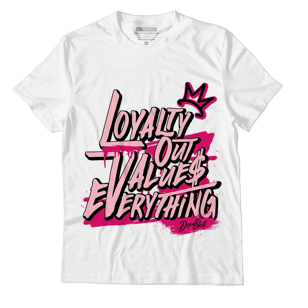 AJ 1 Mid Coral Chalk DopeSkill T-Shirt LOVE Graphic