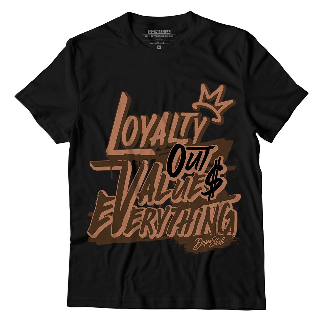 AJ 1 Mid Dark Chocolate DopeSkill T-Shirt LOVE Graphic