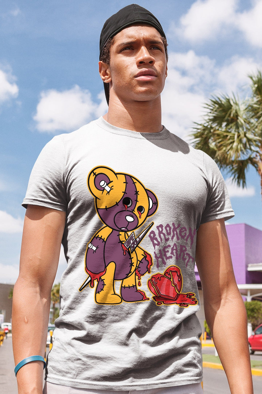 AJ 1 Retro High OG Brotherhood DopeSkill T-Shirt Broken Heart Graphic