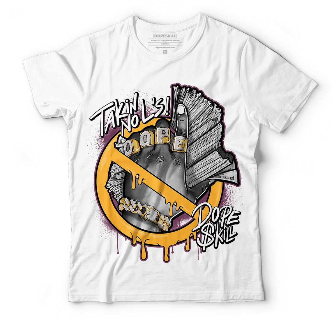 AJ 1 Retro High OG Brotherhood DopeSkill T-Shirt Takin No L's Graphic