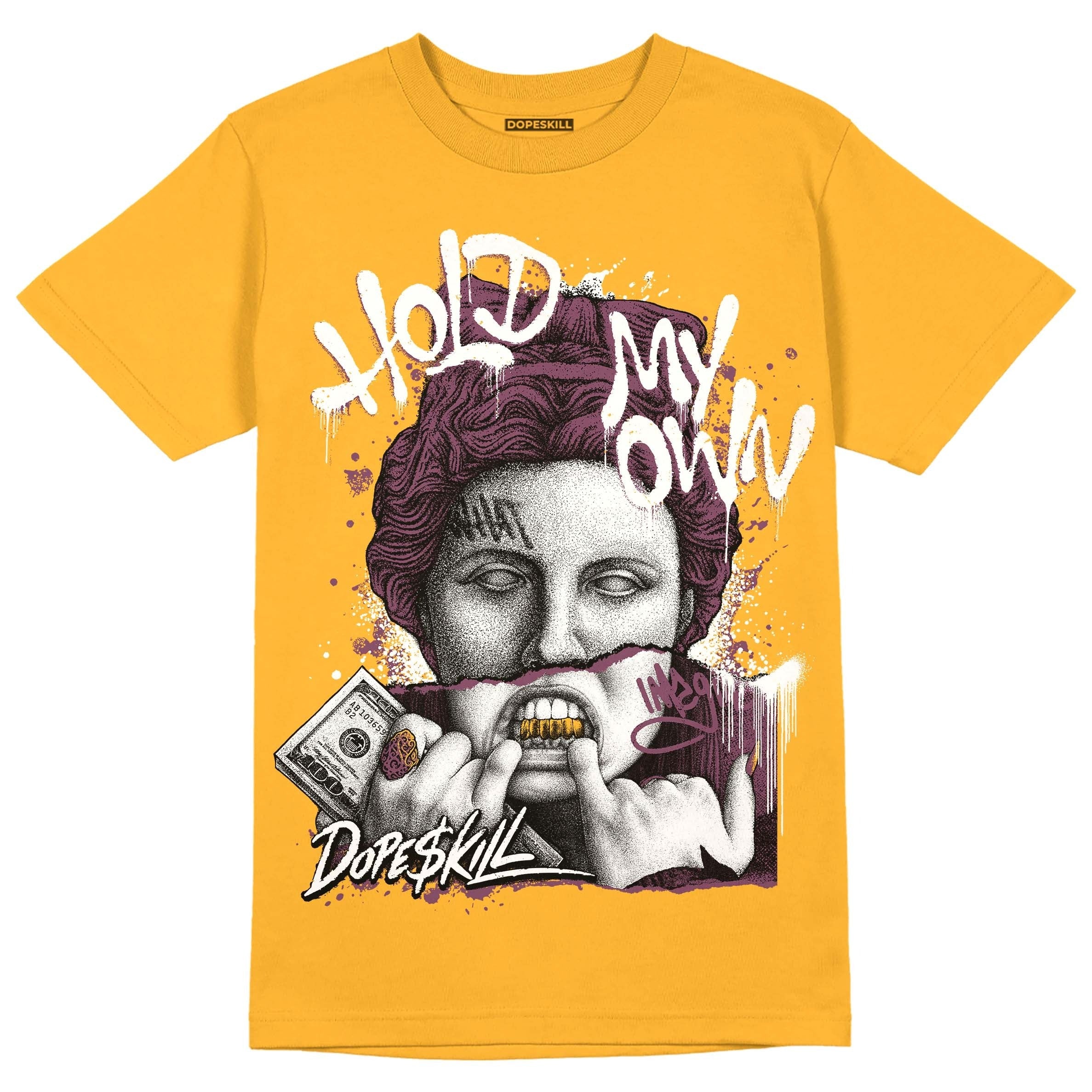 AJ 1 Retro High OG Brotherhood DopeSkill University Gold T-shirt Hold My Own Graphic