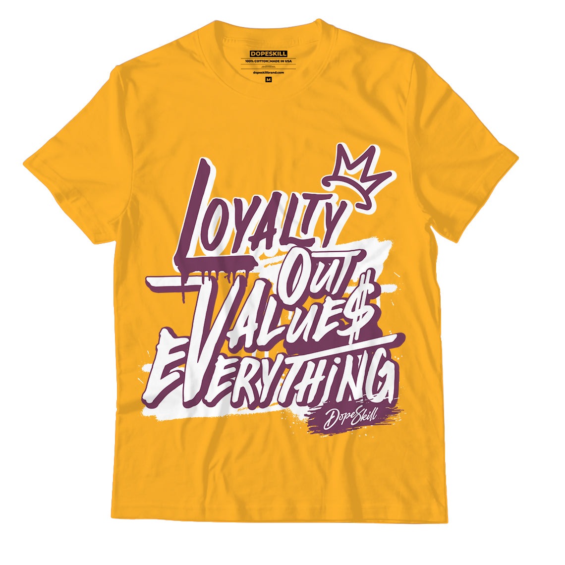 AJ 1 Retro High OG Brotherhood DopeSkill University Gold T-shirt LOVE Graphic