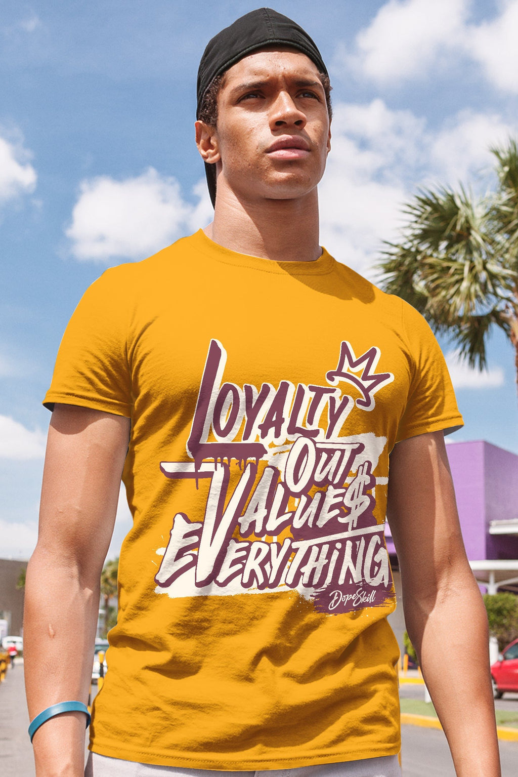 AJ 1 Retro High OG Brotherhood DopeSkill University Gold T-shirt LOVE Graphic