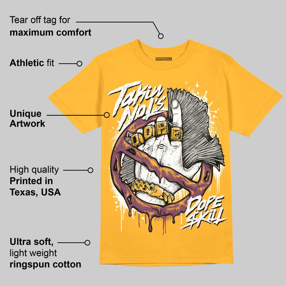 AJ 1 Retro High OG Brotherhood DopeSkill University Gold T-shirt Takin No L's Graphic