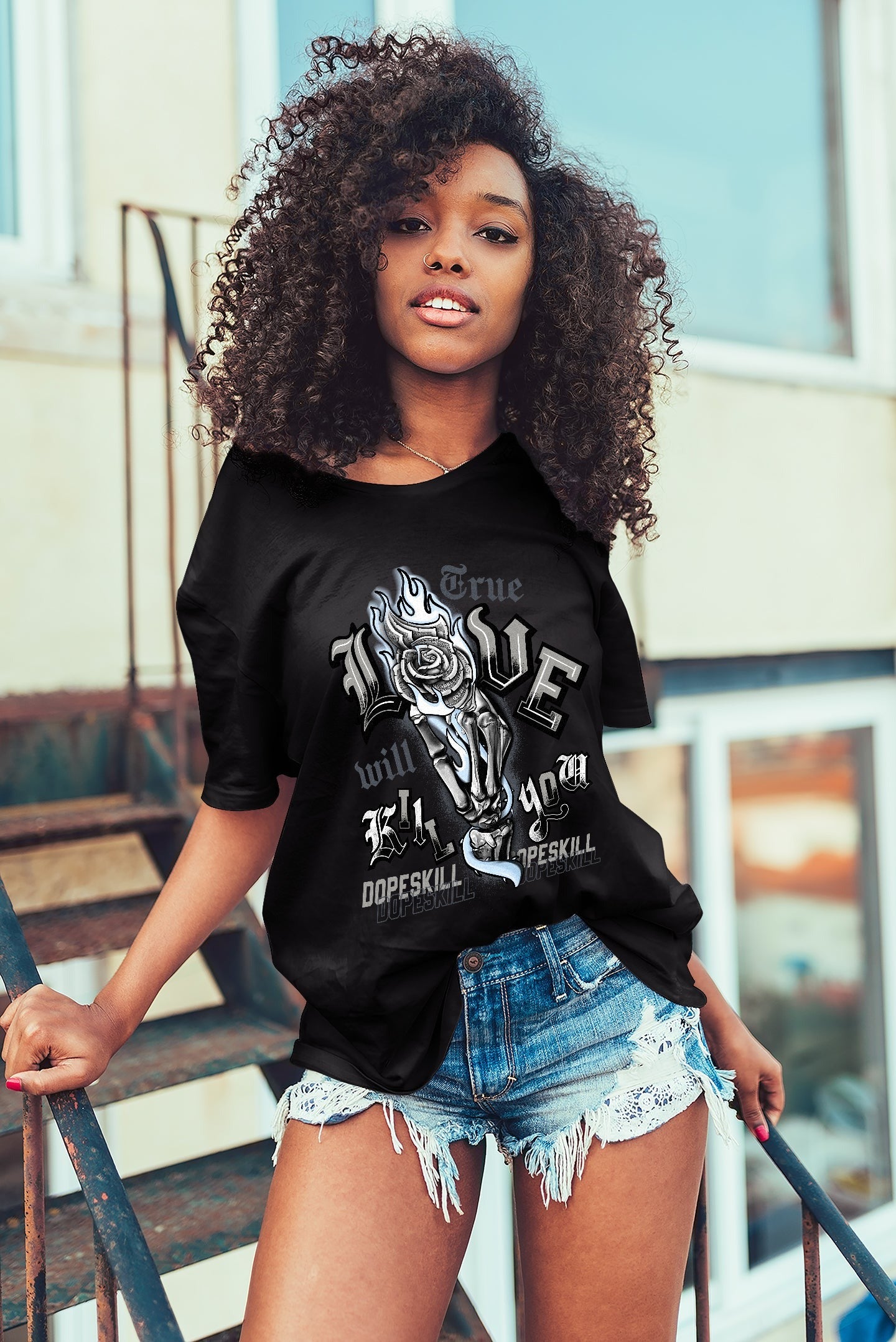 AJ 11 Cool Grey DopeSkill T-Shirt True Love Will Kill You Graphic