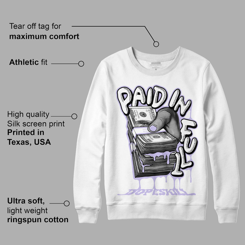 AJ 11 Low Pure Violet DopeSkill Sweatshirt Paid In Full Graphic