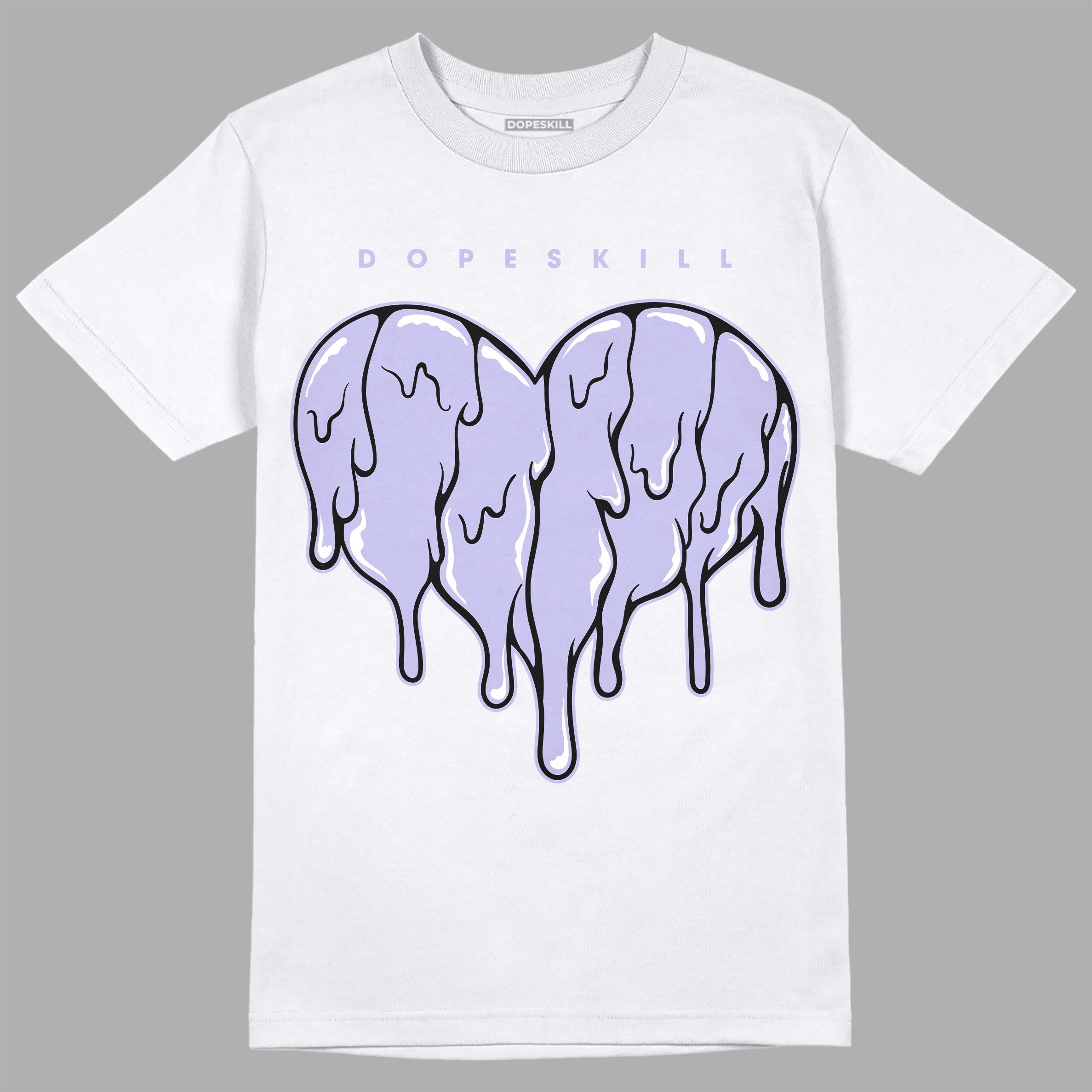 AJ 11 Low Pure Violet DopeSkill T-Shirt Slime Drip Heart Graphic
