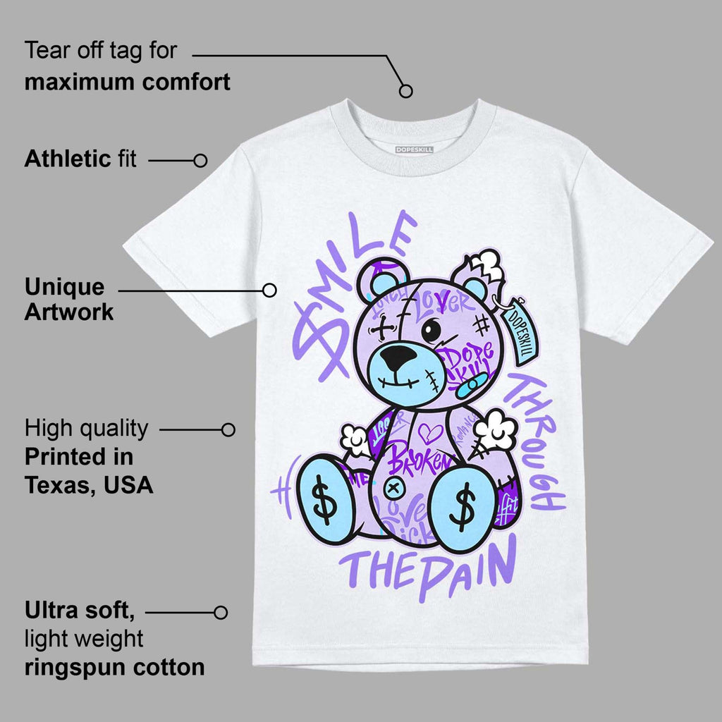 AJ 11 Low Pure Violet DopeSkill T-Shirt Smile Through The Pain Graphic