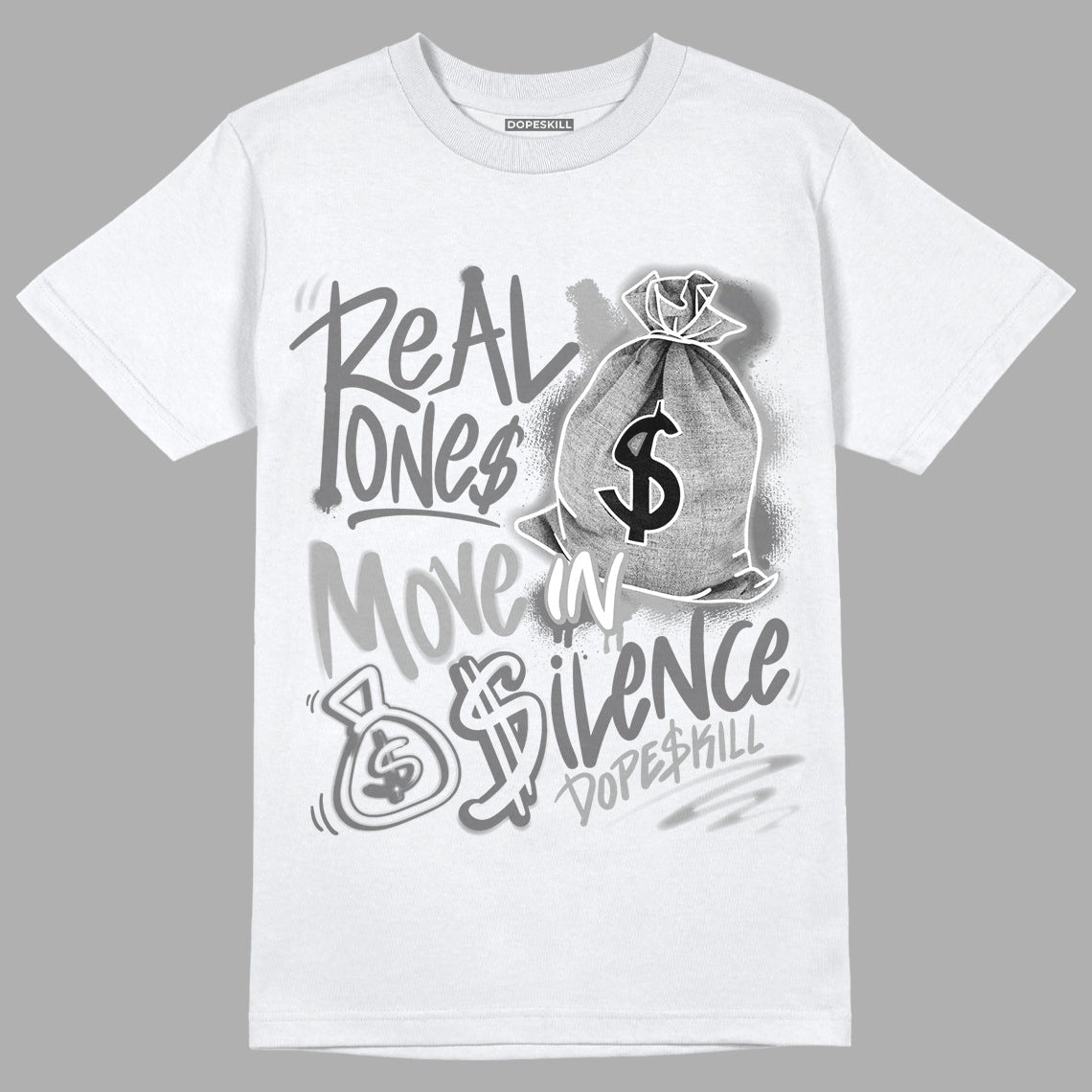 AJ 12 Stealth DopeSkill T-Shirt Real Ones Move In Silence Graphic