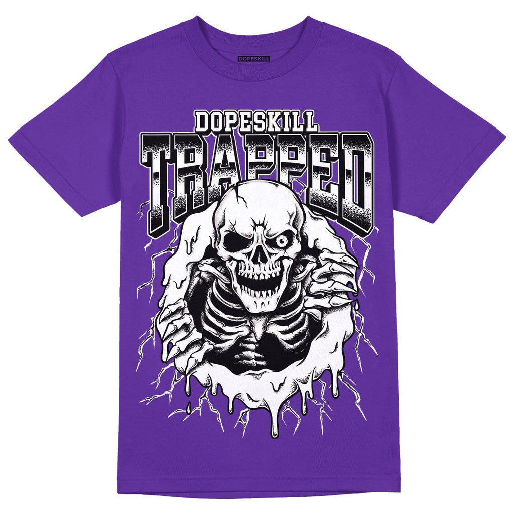 AJ 13 Court Purple DopeSkill Purple T-shirt Trapped Halloween Graphic
