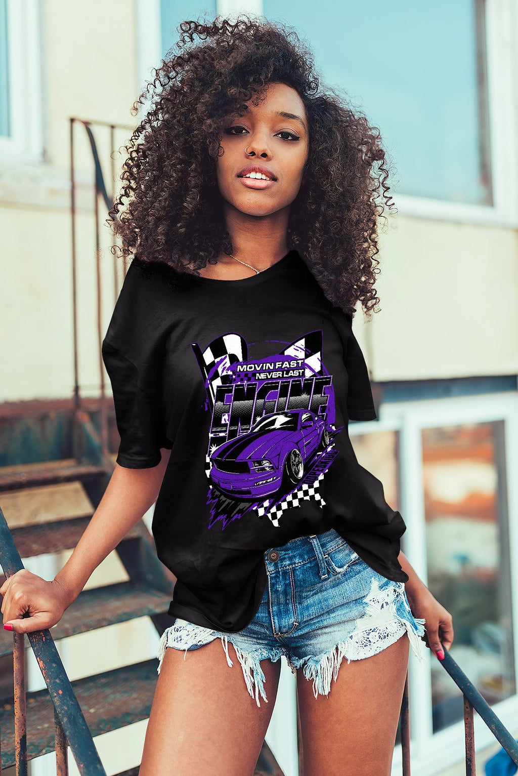 AJ 13 Court Purple DopeSkill T-Shirt ENGINE Tshirt Graphic