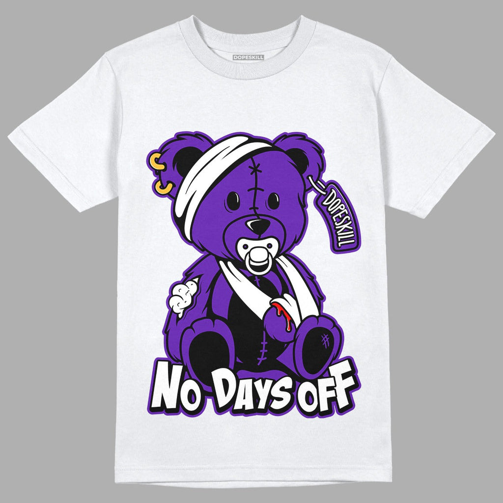 AJ 13 Court Purple DopeSkill T-Shirt Hurt Bear Graphic