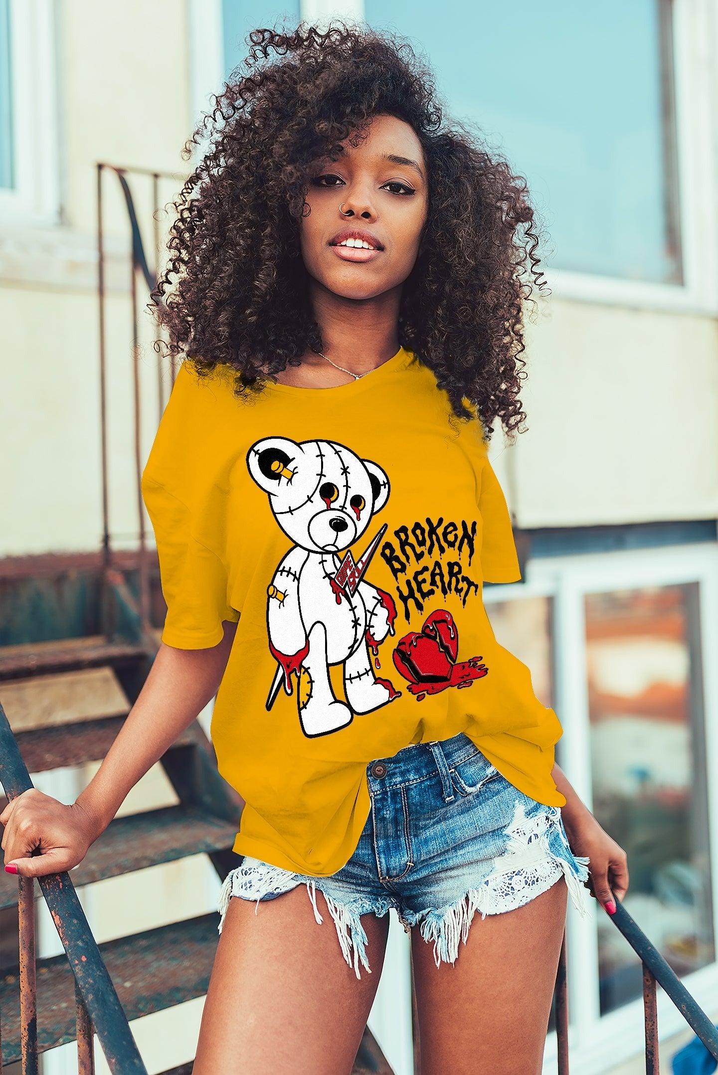 AJ 13 Del Sol DopeSkill Del Sol T-shirt Broken Heart Graphic