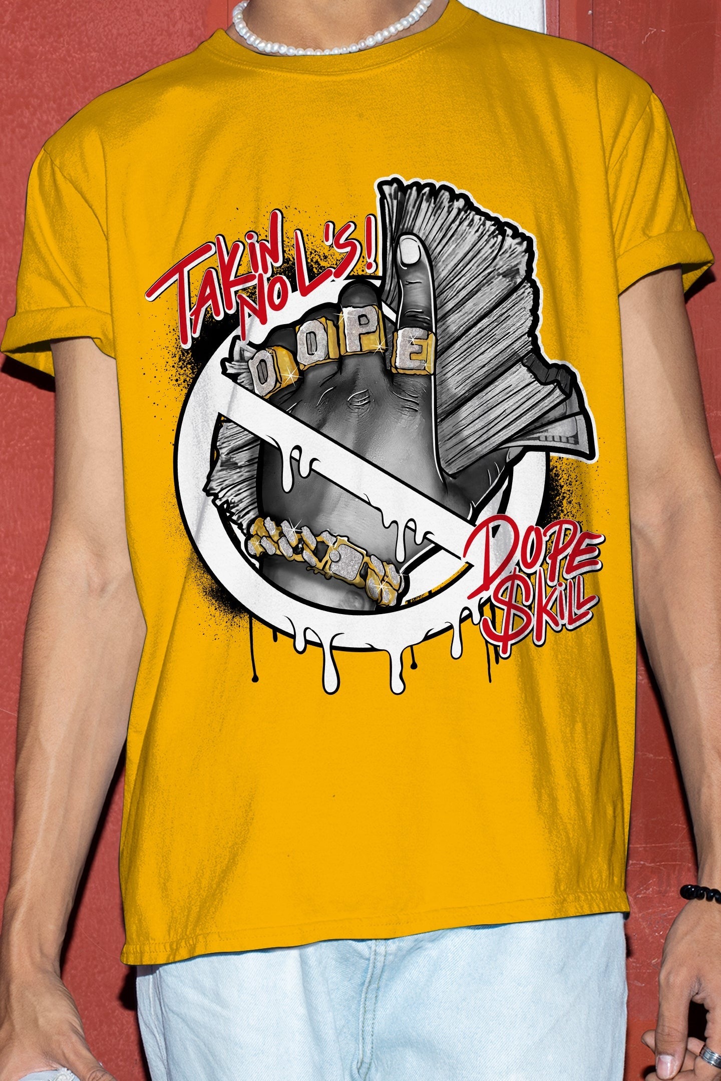 AJ 13 Del Sol DopeSkill Del Sol T-shirt Takin No L's Graphic