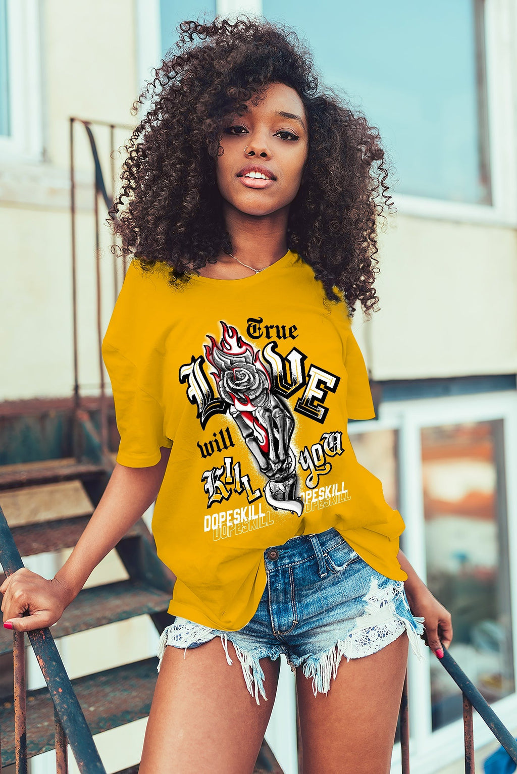 AJ 13 Del Sol DopeSkill Del Sol T-shirt True Love Will Kill You Graphic