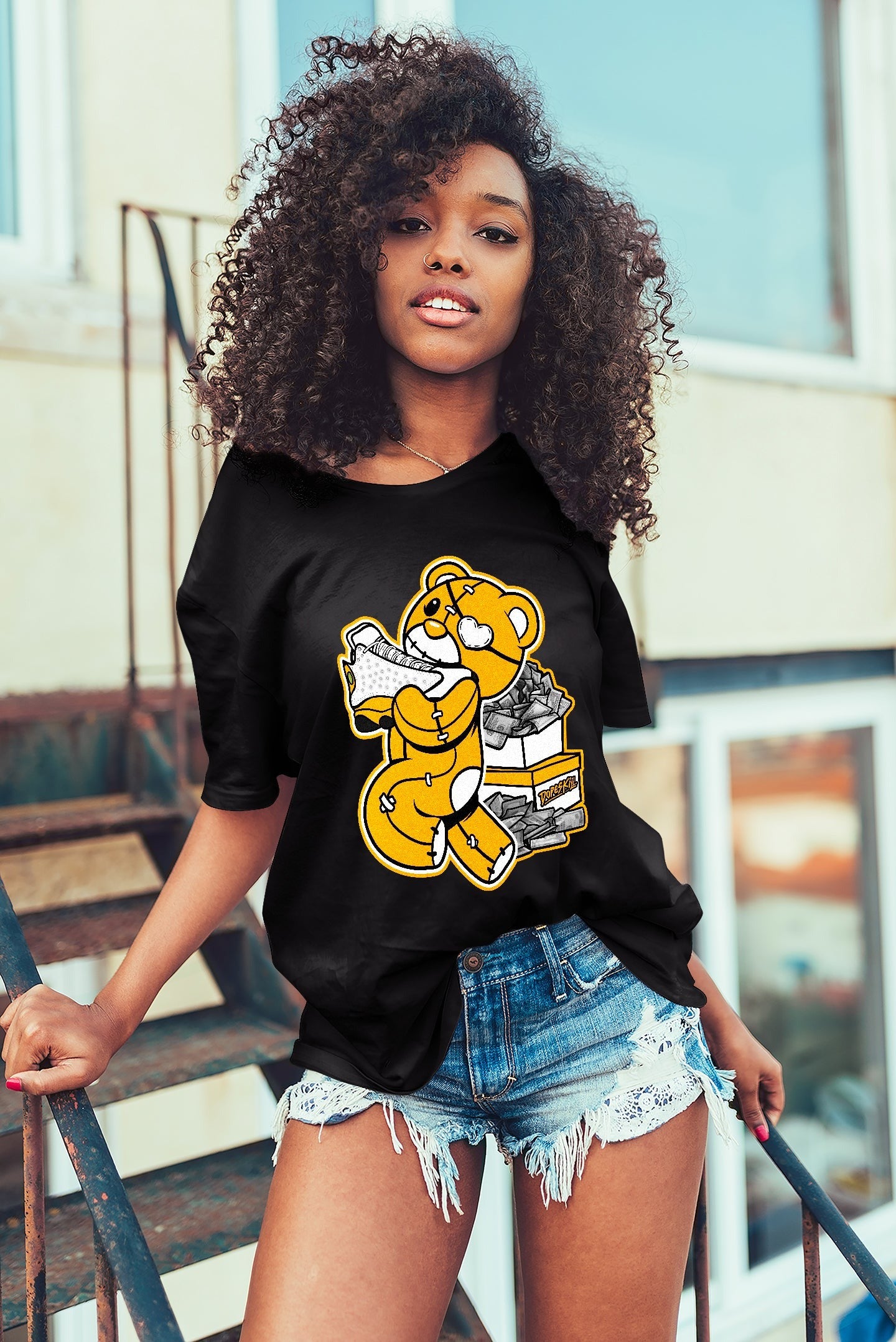 AJ 13 Del Sol DopeSkill T-Shirt Bear Steals Sneaker Graphic