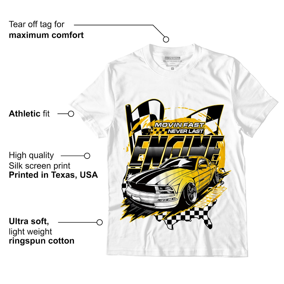 AJ 13 Del Sol DopeSkill T-Shirt ENGINE Tshirt Graphic