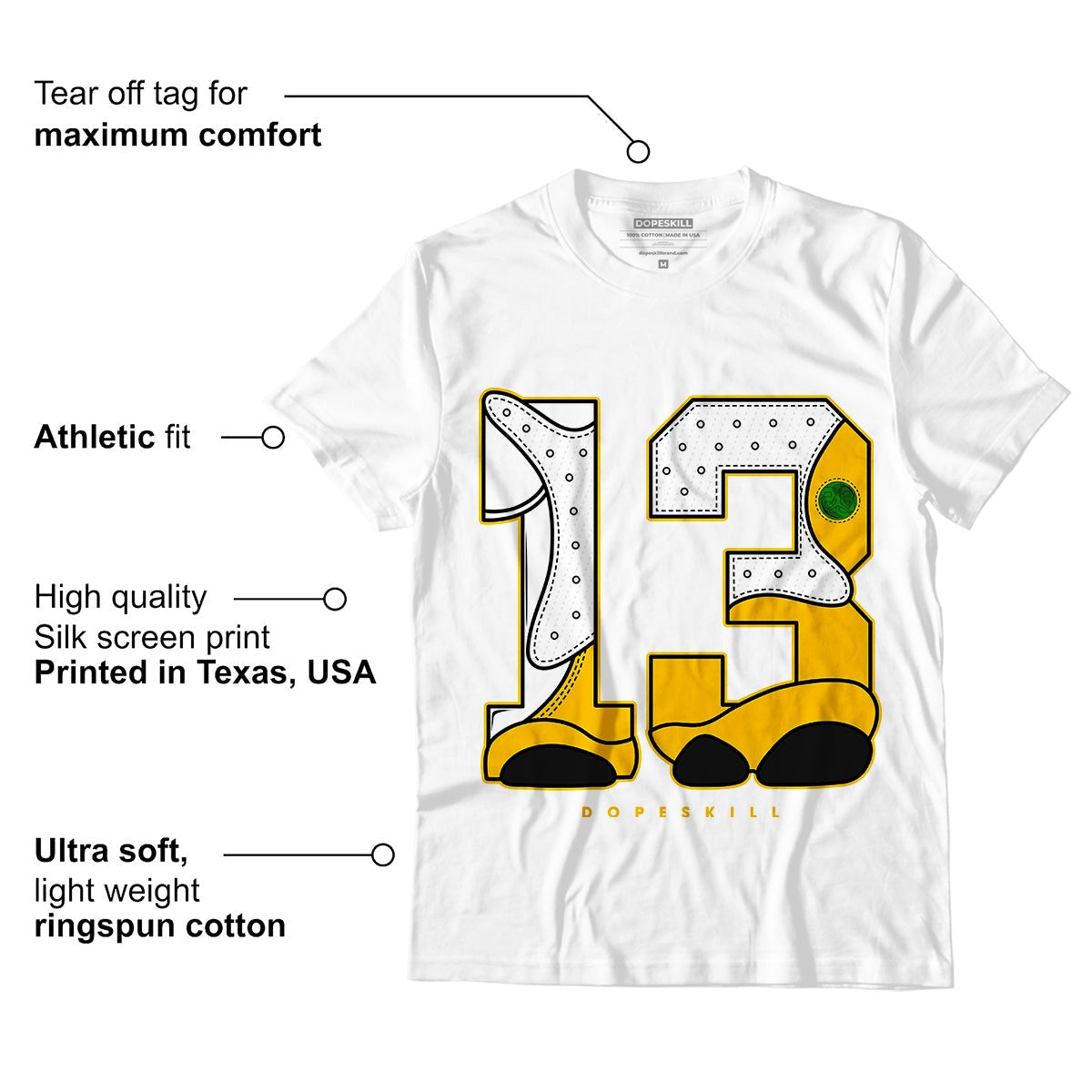 AJ 13 Del Sol DopeSkill T-Shirt No.13 Graphic