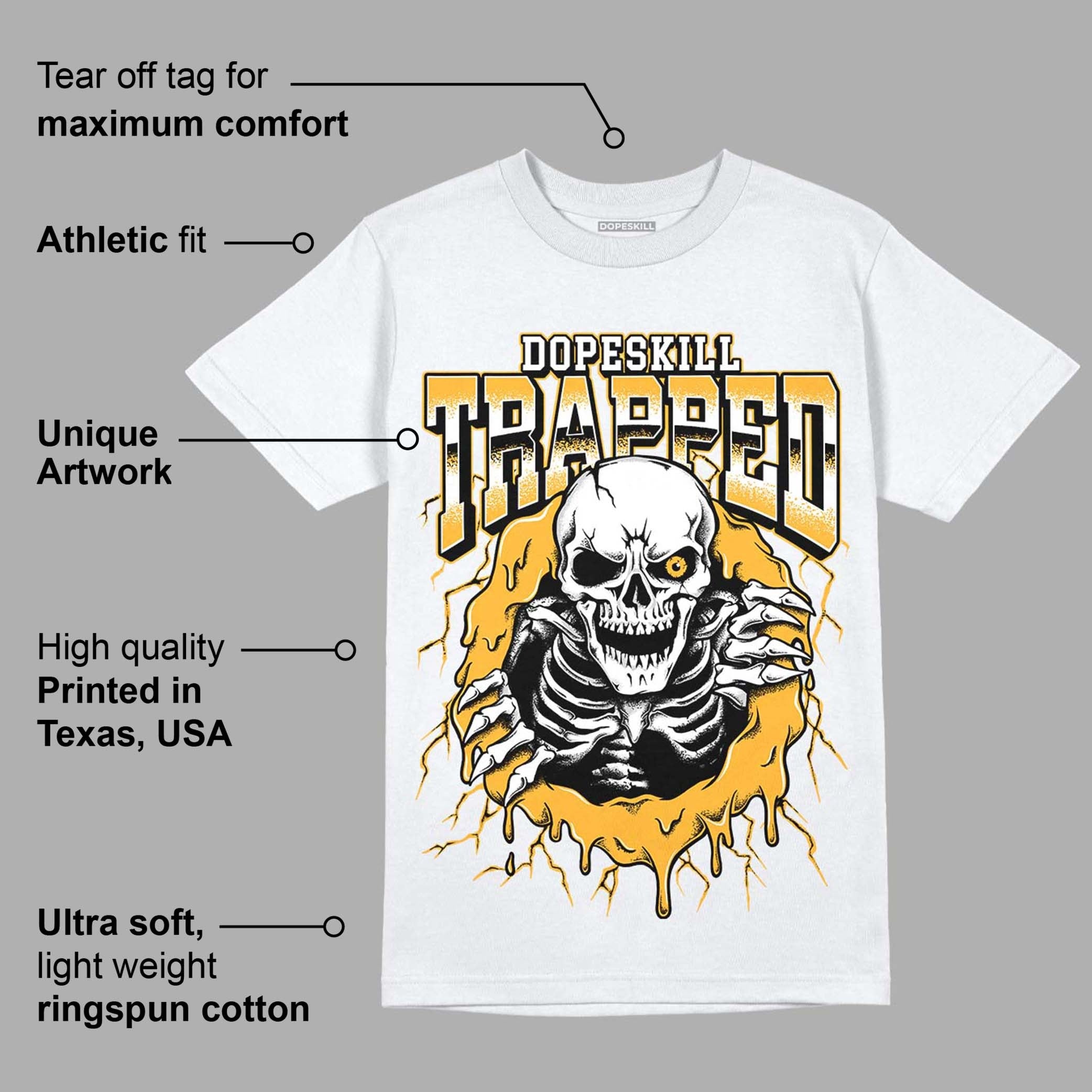 AJ 13 Del Sol DopeSkill T-Shirt Trapped Halloween Graphic