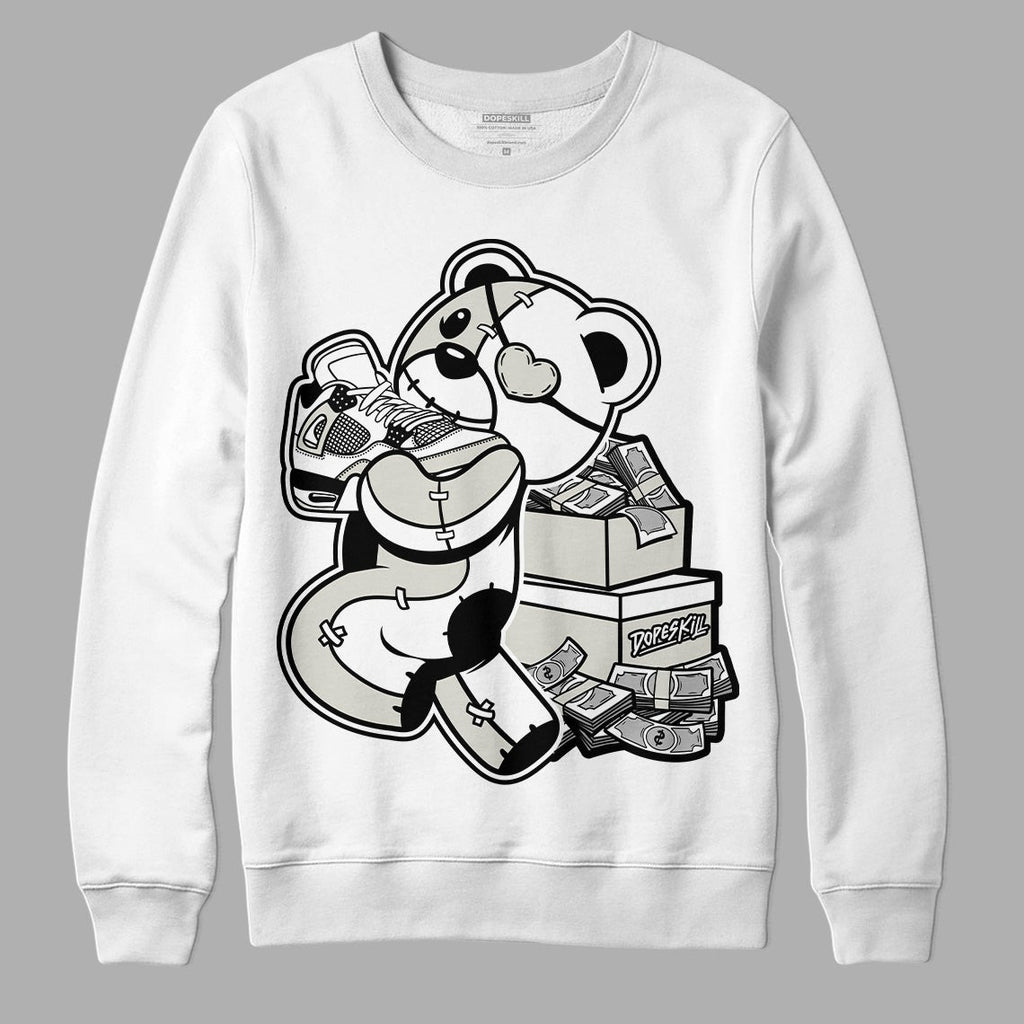 AJ 4 Military Black DopeSkill Sweatshirt Bear Steals Sneaker Graphic