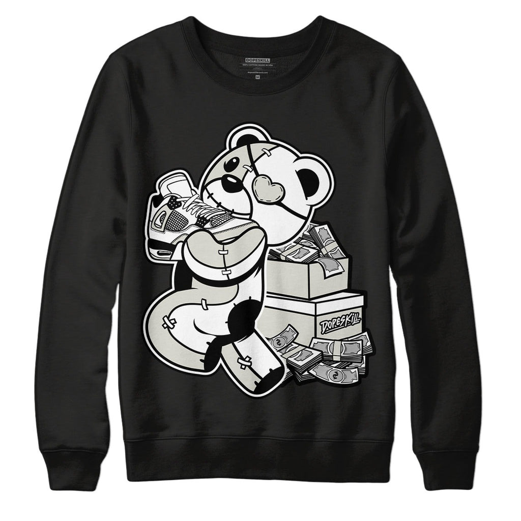 AJ 4 Military Black DopeSkill Sweatshirt Bear Steals Sneaker Graphic