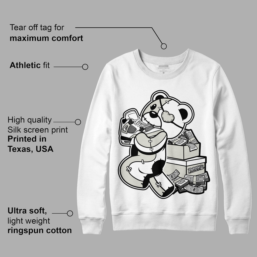 AJ 4 Military Black DopeSkill Sweatshirt Bear Steals Sneaker Graphic