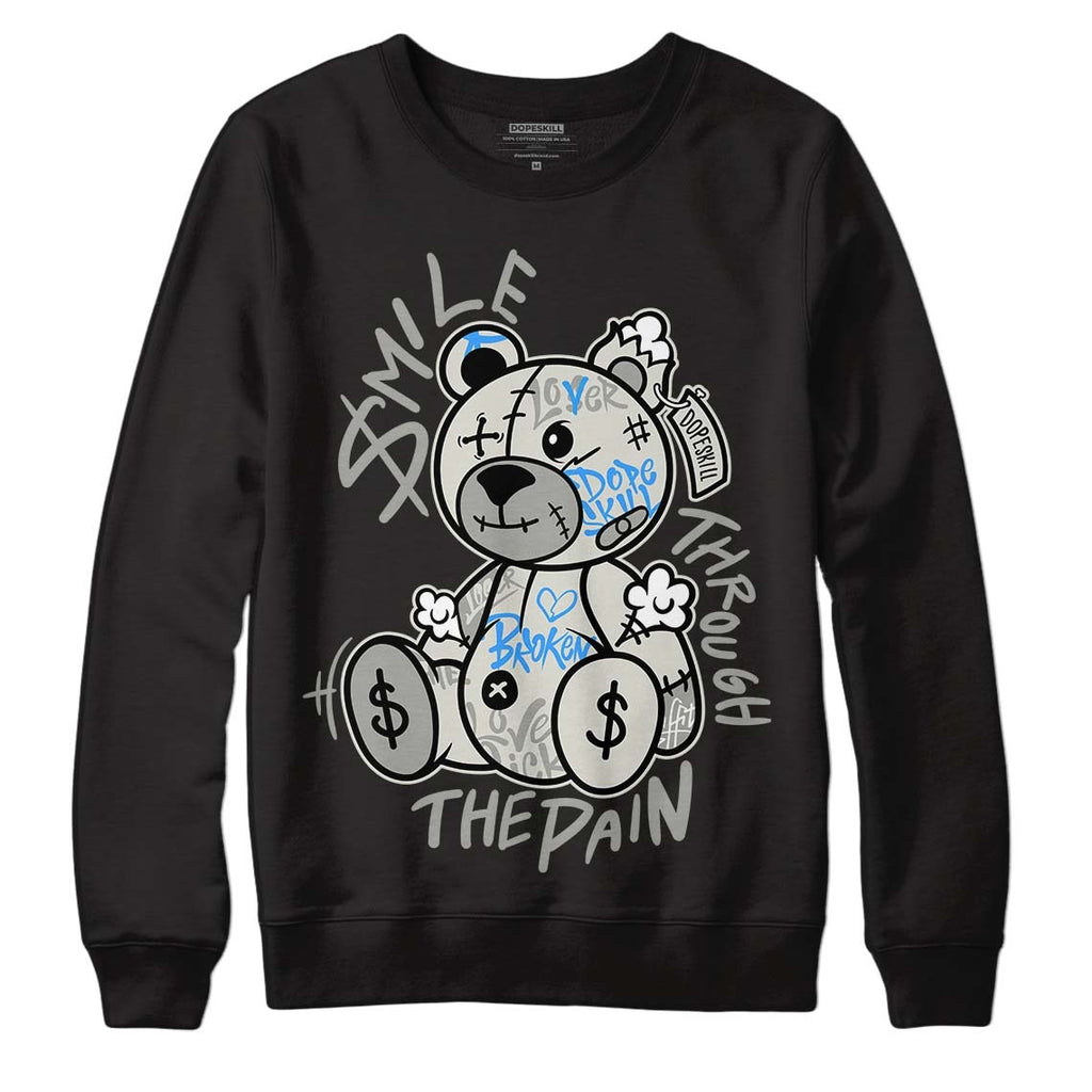 AJ 4 Military Black DopeSkill Sweatshirt Smile Through The Pain Graphic