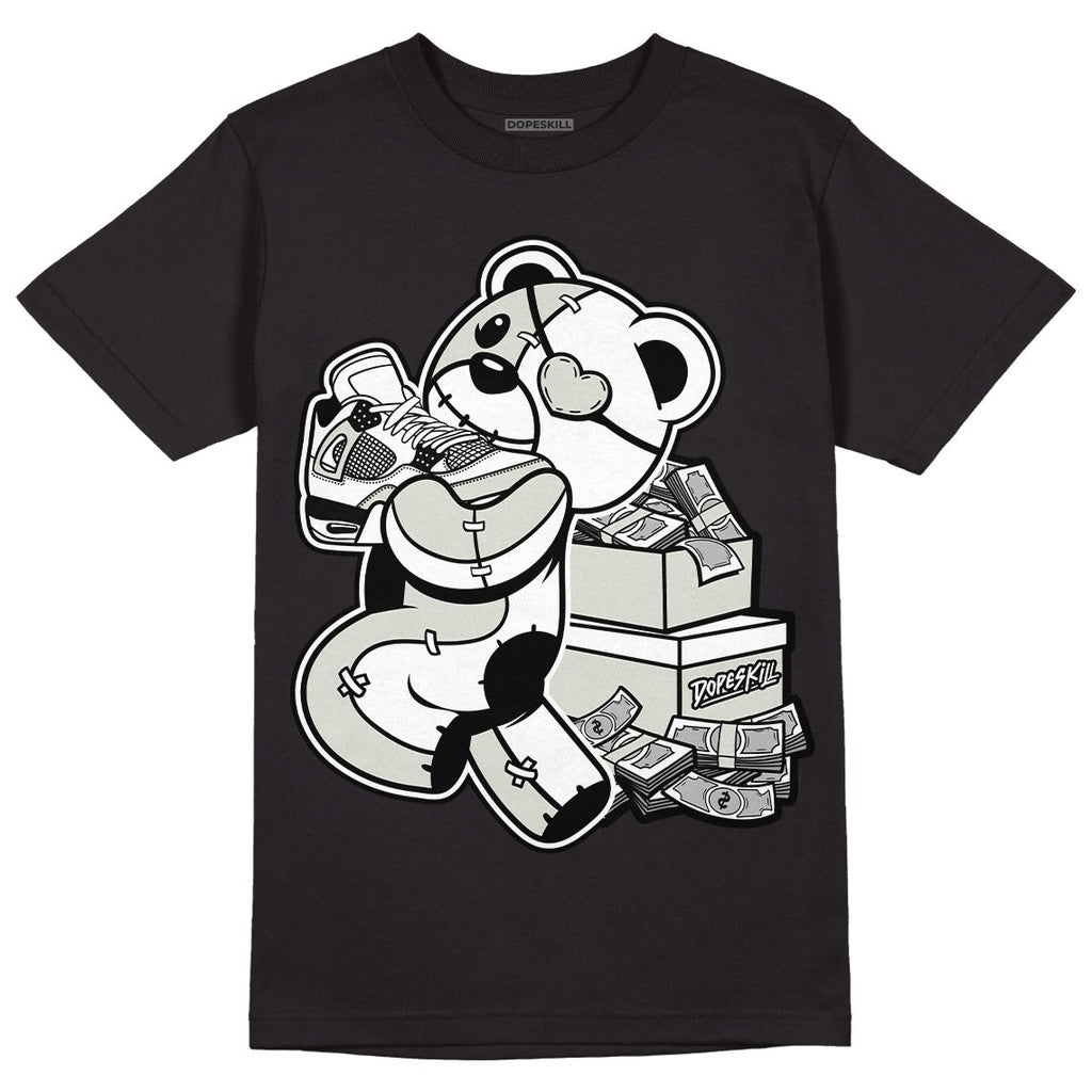AJ 4 Military Black DopeSkill T-Shirt Bear Steals Sneaker Graphic