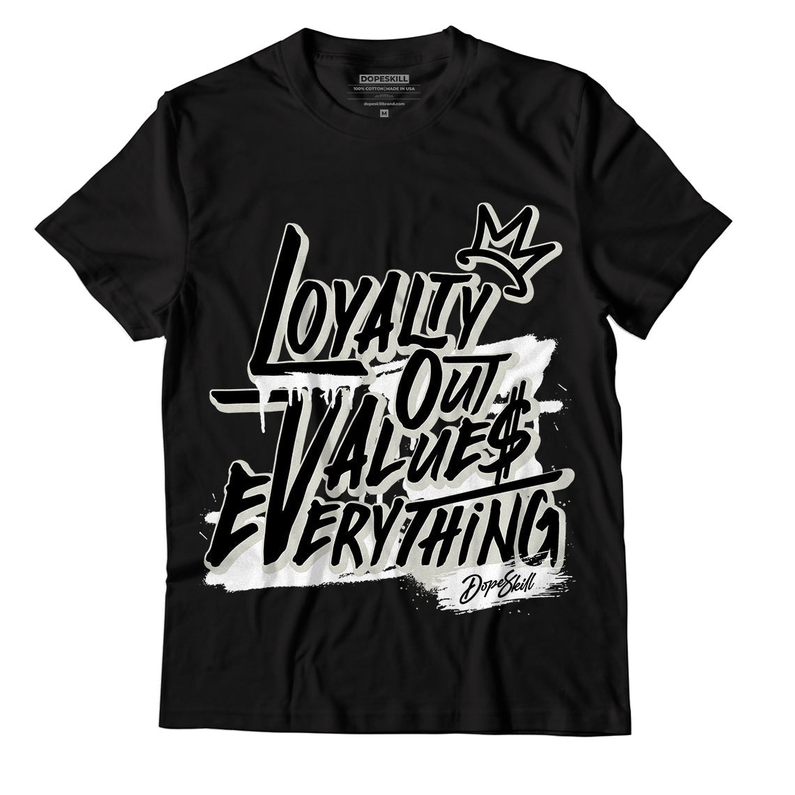 AJ 4 Military Black DopeSkill T-Shirt LOVE Graphic