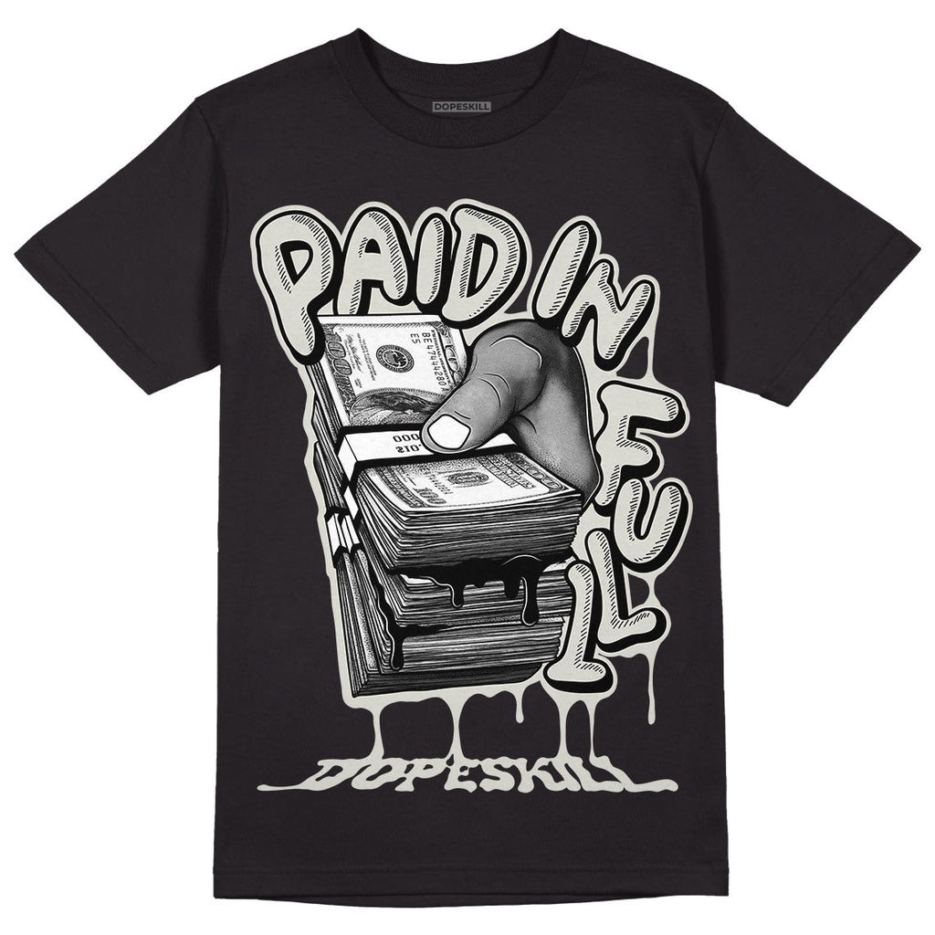 AJ 4 Military Black DopeSkill T-Shirt Paid In Full Graphic