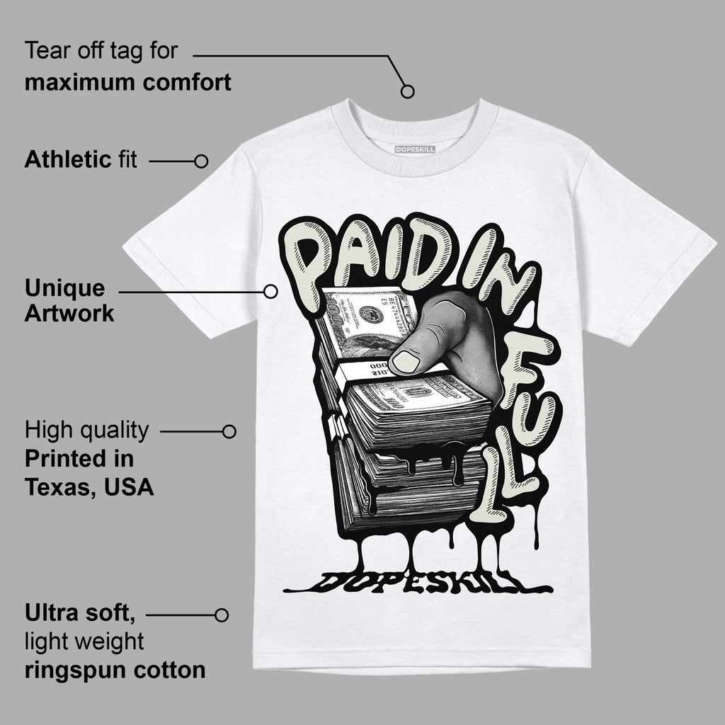 AJ 4 Military Black DopeSkill T-Shirt Paid In Full Graphic