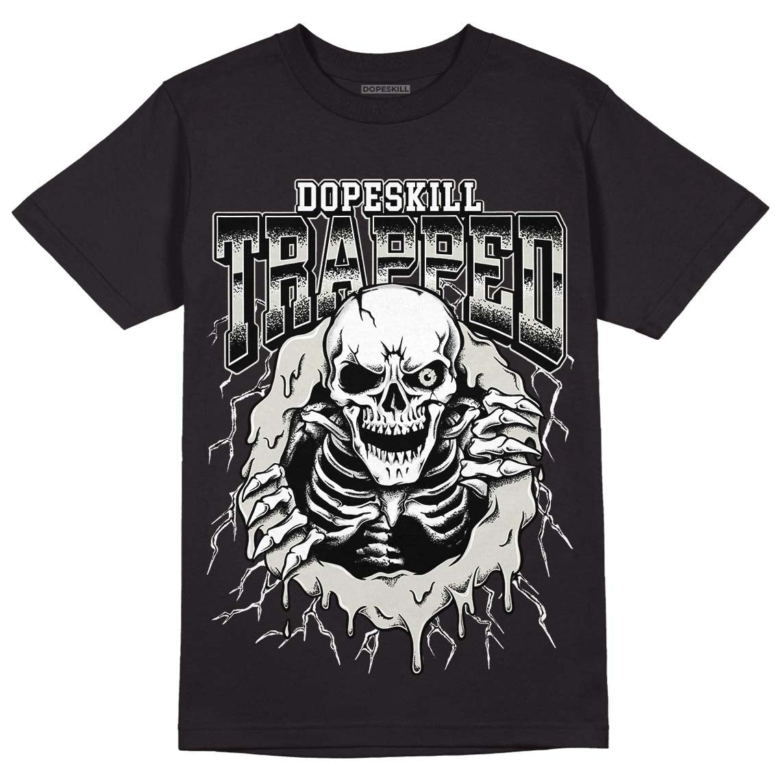 AJ 4 Military Black DopeSkill T-Shirt Trapped Halloween Graphic
