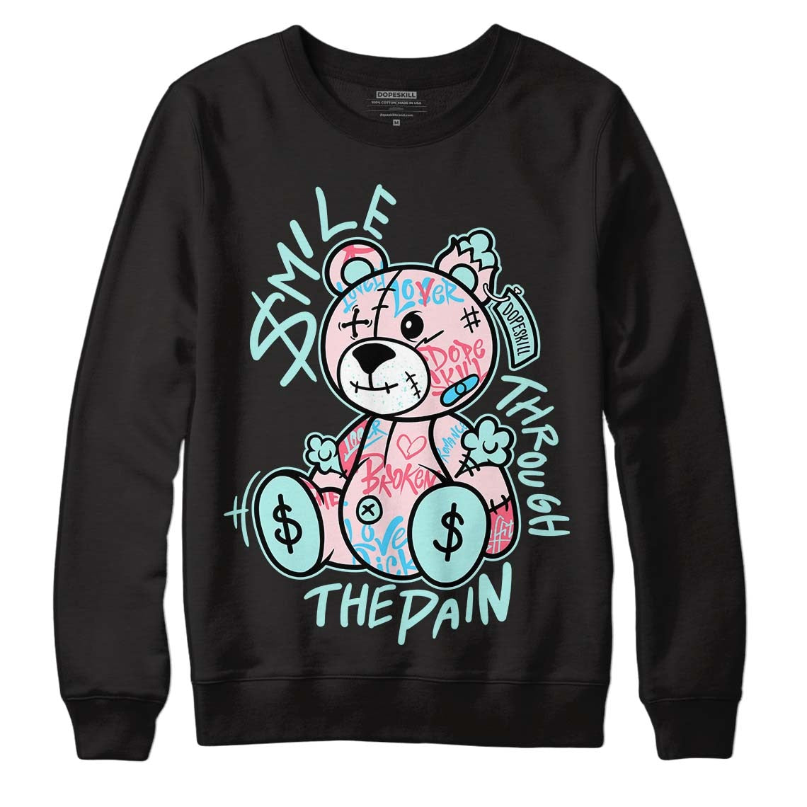 AJ 5 Easter DopeSkill Sweatshirt Smile Through The Pain Graphic
