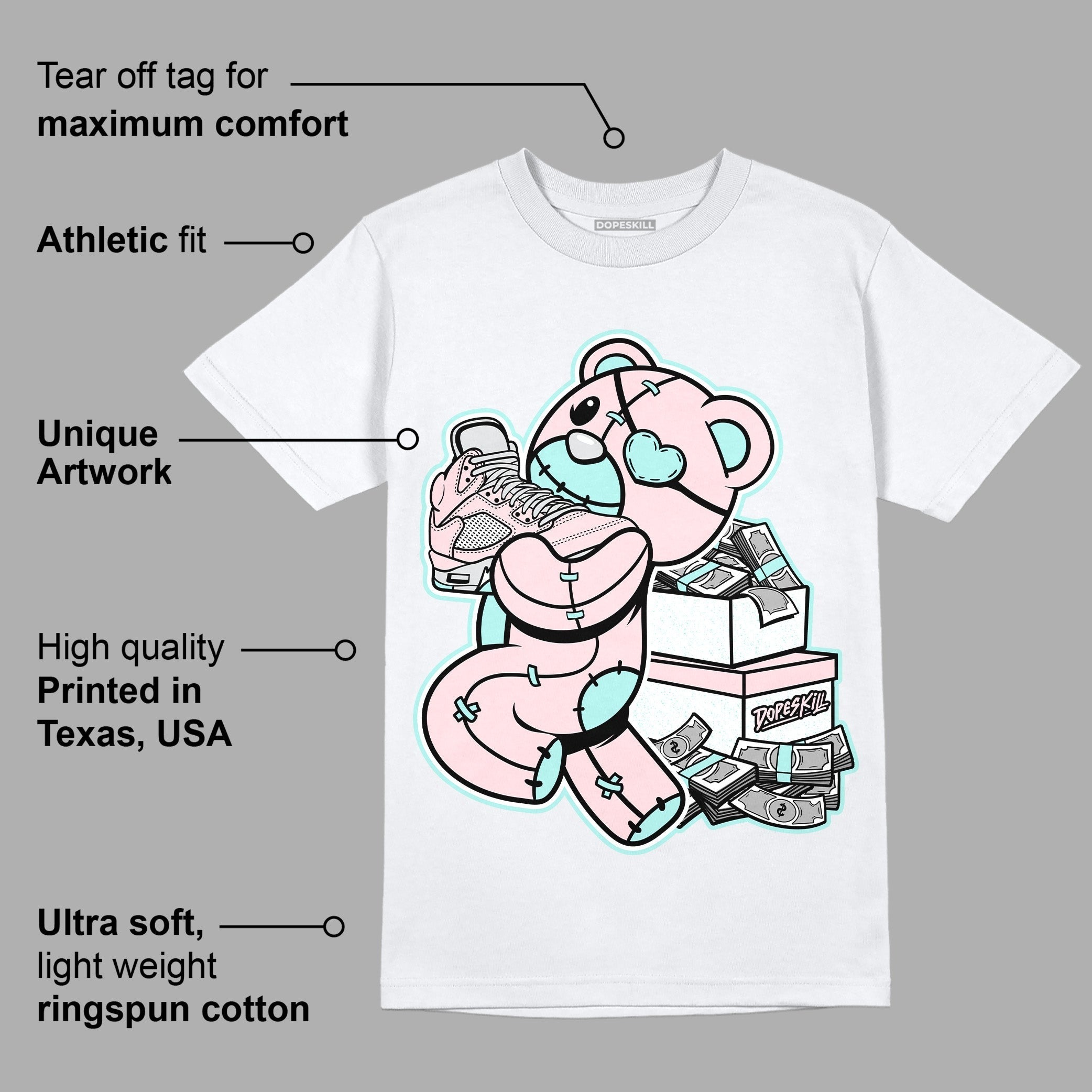 AJ 5 Easter DopeSkill T-Shirt Bear Steals Sneaker Graphic