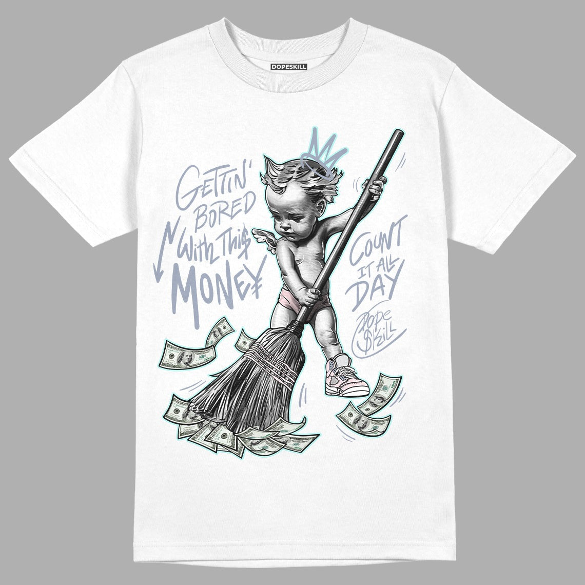 AJ 5 Easter DopeSkill T-Shirt Gettin Bored With This Money Graphic