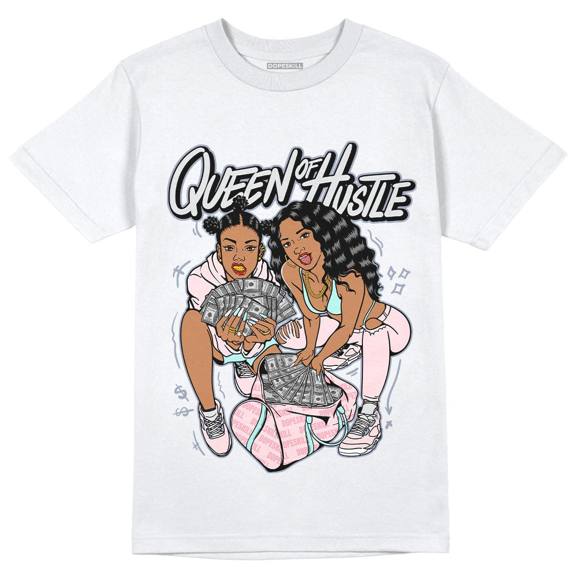 AJ 5 Easter DopeSkill T-Shirt Queen Of Hustle Graphic