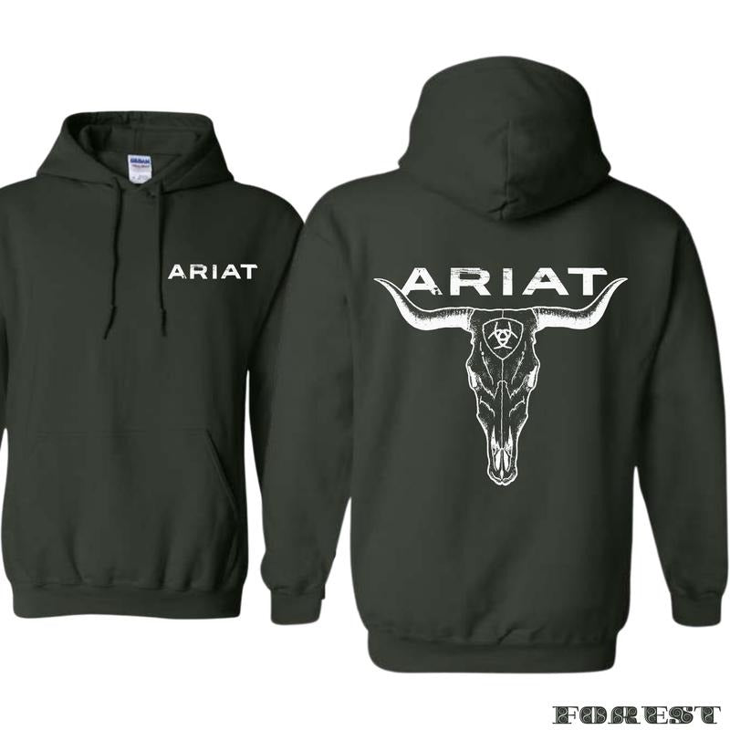 ARIAT Hoodie - A strong and stylish design for outdoor enthusiasts, perfect for those passionate about ranching and equestrian sports, providing exceptional comfort and quality, Unisex.