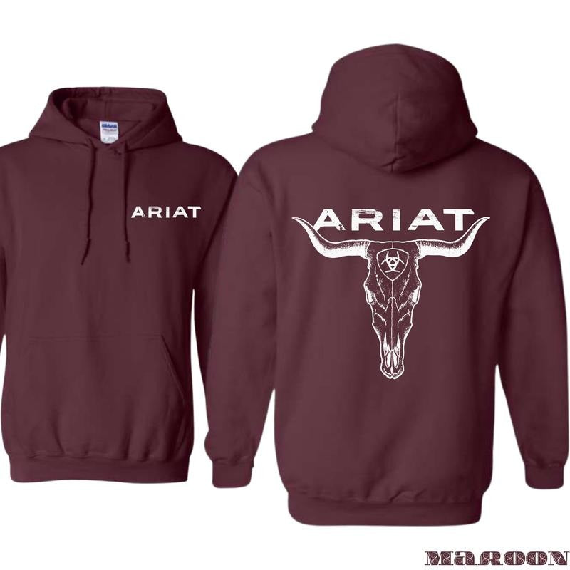 ARIAT Hoodie - A strong and stylish design for outdoor enthusiasts, perfect for those passionate about ranching and equestrian sports, providing exceptional comfort and quality, Unisex.