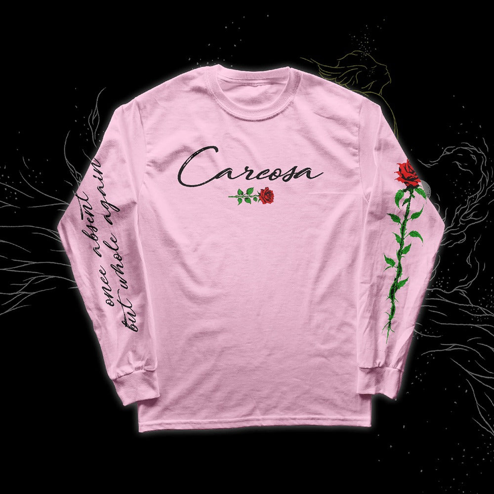 Absent Rose Pink Long Sleeve T-Shirt Carcosabc Merch Gifts For Wife