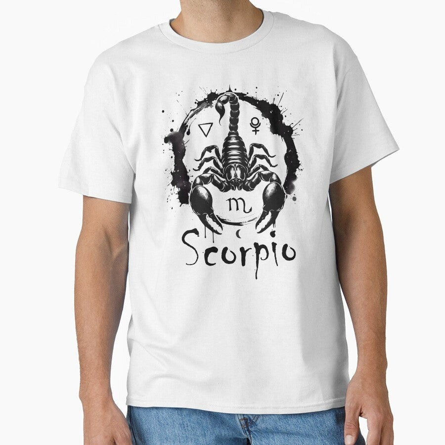 Abstract Scorpio zodiac sign with astrologic Symbol Pluto Classic T-Shirt